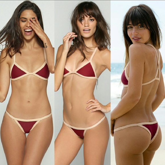 Kainalu bikini set rouge bare posh pua M L maroon - Picture 2 of 5